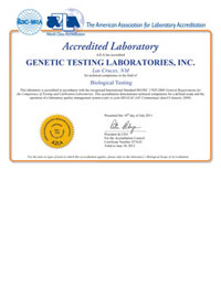 GTL ISO17025 accreditation certificate GTL ISO17025 accreditation certificate