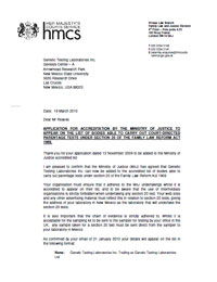 MOJ UK Accreditation Letter MOJ UK Accreditation Letter